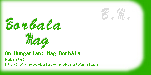 borbala mag business card